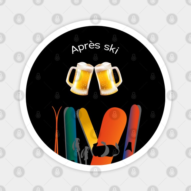 Apres ski beers Magnet by leewarddesign